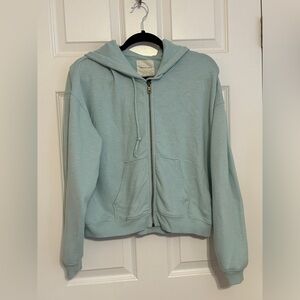American Eagle teal zip up hoodie size small